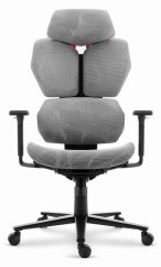 Ергономичен текстилен въртящ се офис стол - HC-1010 GREY
