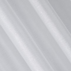 Bílá dekorační záclona se stříbrným prošíváním 140 x 250 cm