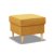 Stylový žlutý taburet 49 x 49 x 40 cm