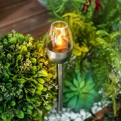 Solar-Gartenlampe mit Flammeneffekt