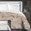 Бежови покривки за легло с модел на цветя