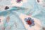 Svetlo modré posteľné obliečky z mikrovlákna s kvetmi