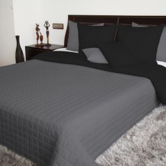 Schwarze doppelseitige Tagesdecken für Einzel- und Doppelbetten