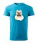 Pánské tričko pro milovníky psího plemene American Bully - Barva: Tyrkysová, Velikost: L