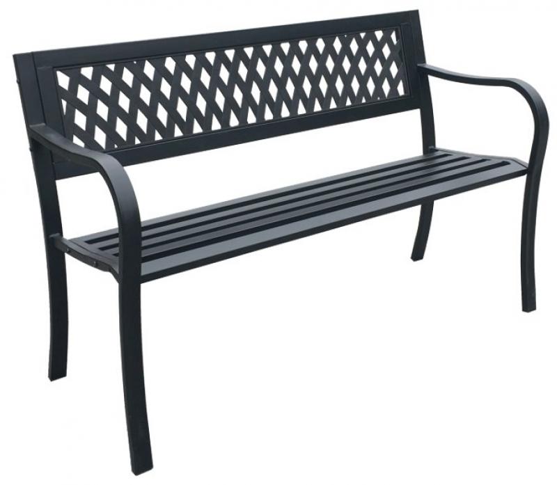 Pohodlná záhradná lavička 125 x 53 x 77 cm