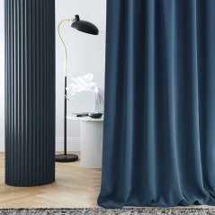 Dunkelblauer verdunkelnder Ösenvorhang 140 x 250 cm