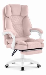 Ергономичен офис стол HC-1031 с поставка за крака - розов