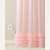 Tenda rosa Flavia con volant su occhielli argentati 140 x 250 cm