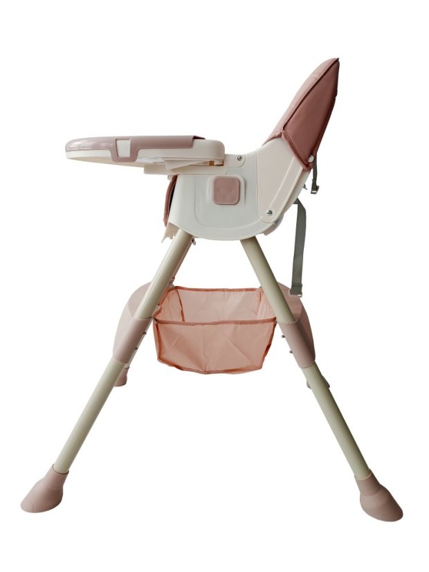 Skládací jídelní židlička 4v1 – růžová