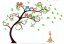 Baglyok a fán gyönyörű gyerek falmatrica - Méret: 120 x 240 cm