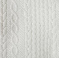 Kremasto-bijeli jednobojni prekrivač s šavovima