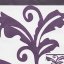 Fialově bílý francouzský přehoz na jednolůžko s fialovými ornamenty