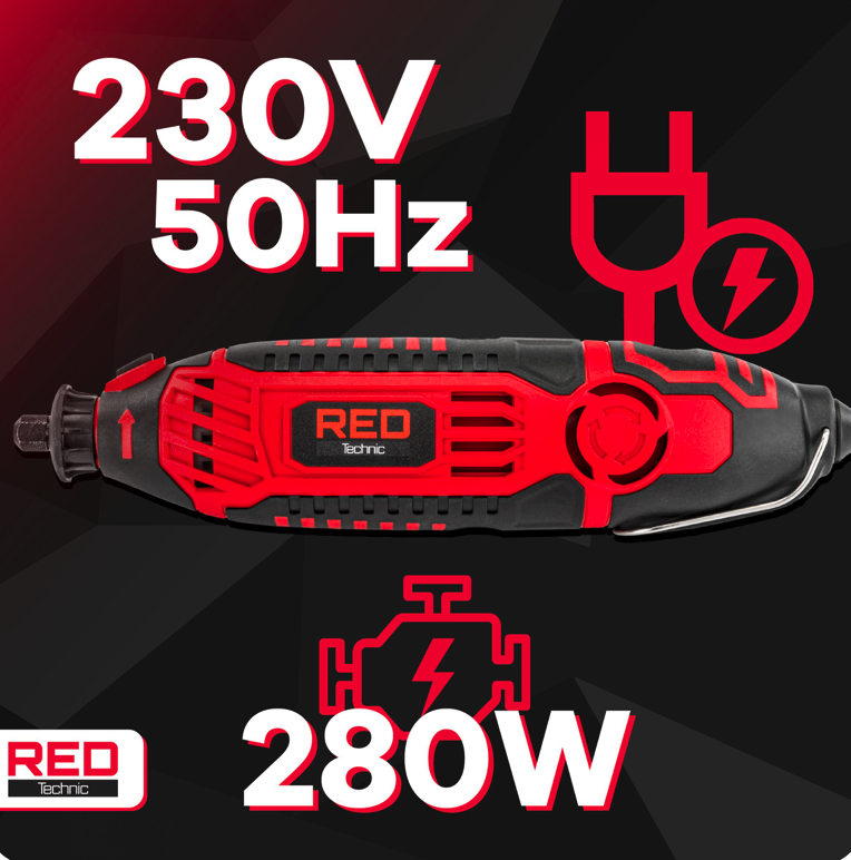 Mini elektrická brúska 280W s príslušenstvom RTMST0116