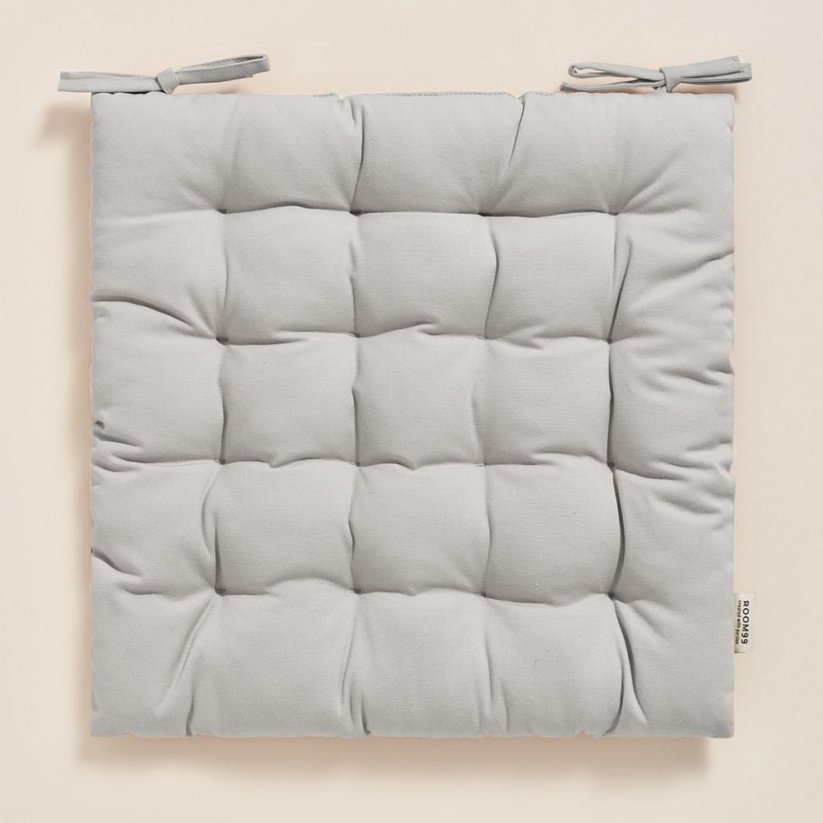 Cuscino di seduta grigio chiaro CARMEN 40x40 cm