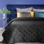 Luxus fekete bársony ágytakaró franciaágyhoz