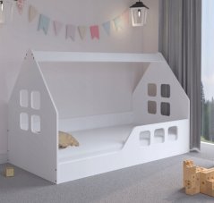 Gyermekágy Montessori ház 160 x 80 cm fehér jobbra
