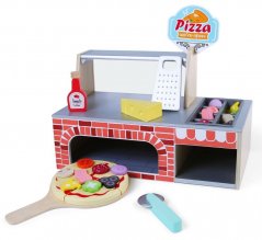 Drevená pizzéria pre deti spolu s doplnkami