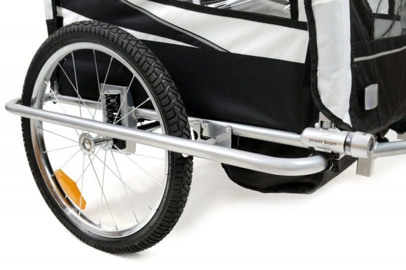 Remorcă pentru biciclete cu 2 locuri + JOGGER negru