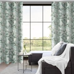 Záves s potlačou rozkvitnutých magnólií na kruhy 140 x 250 cm 