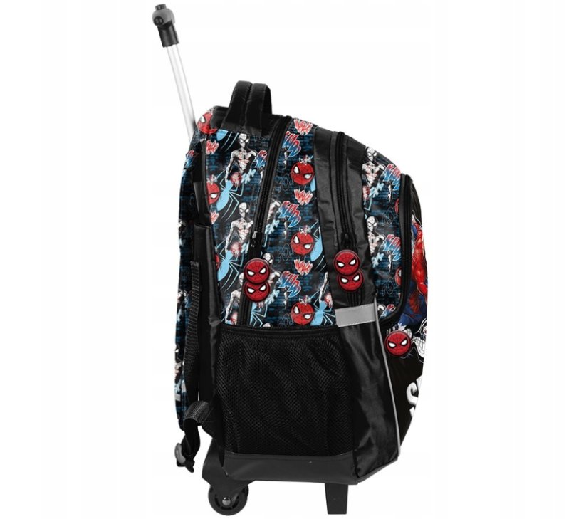 Set scuola 3 pezzi SPIDER-MAN - zaino su ruote + astuccio per matite + borsa a pantofola