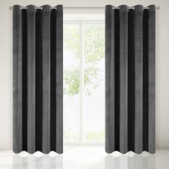 Eleganter schwarzer Vorhang 140 x 250 cm