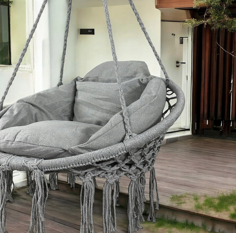 Závěsné křeslo s polštářkem - čapí hnízdo 80 cm