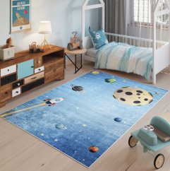 Kinderteppich mit Weltraummotiv