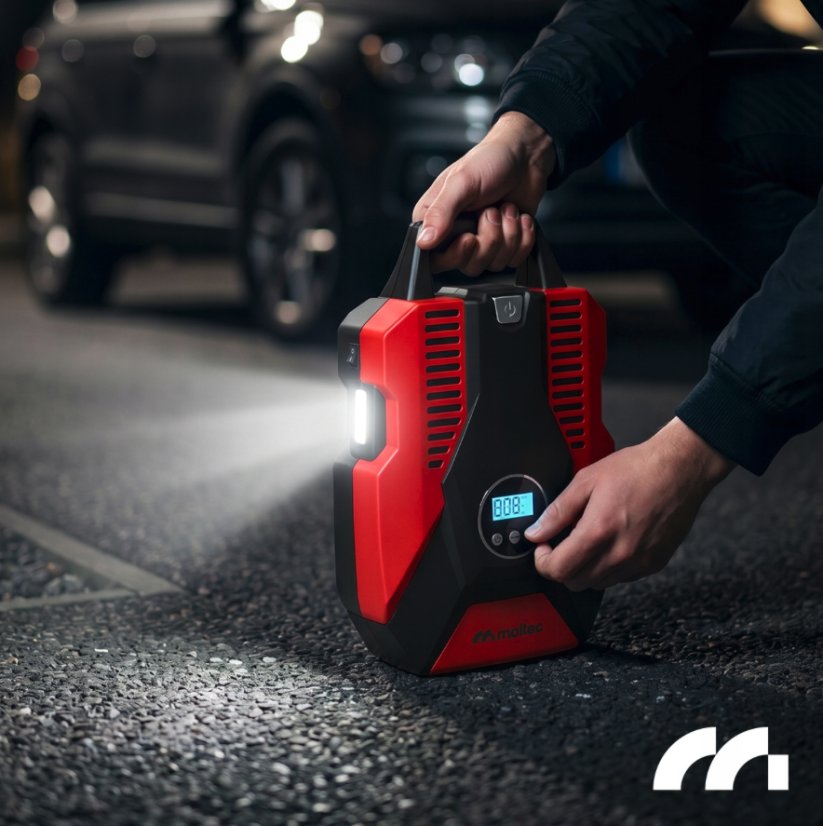 12 V auto kompresor MALTEC TURBOAIR100 s digitalnim zaslonom i LED rasvjetom