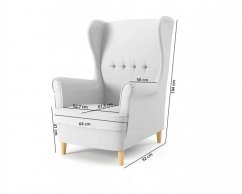 Temno siv dizajnerski fotelj v skandinavskem slogu