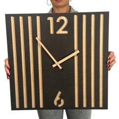 Designové nástěnné hodiny LAMELE 50 x 50 cm