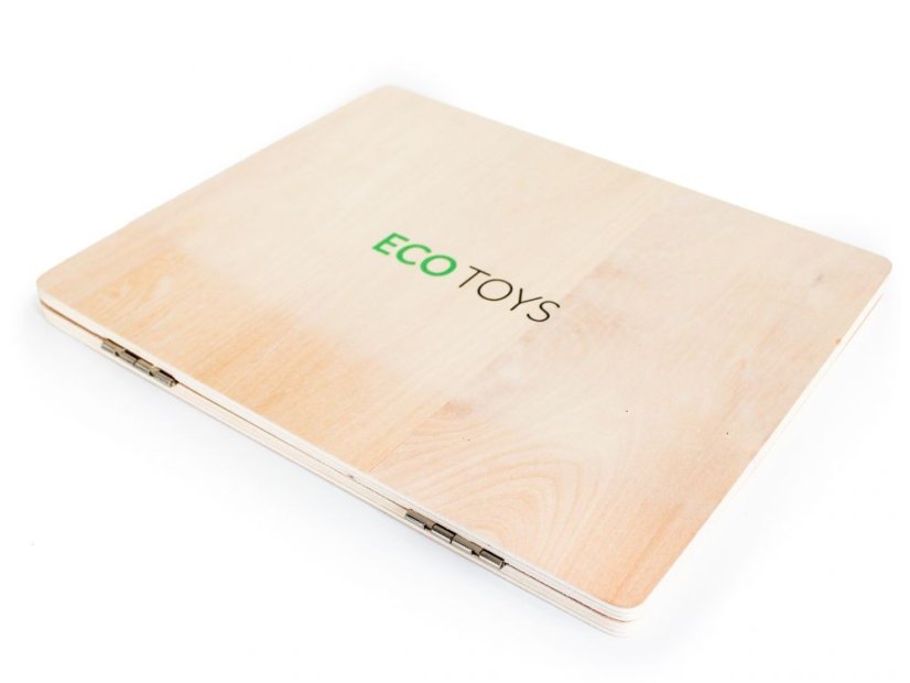 Dřevěná notebooková edukační magnetická tabule