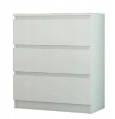 Kommode für Kinderzimmer weiß glänzend 76x40x70 cm