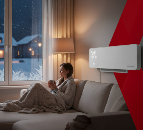 Cortina d'aria ZELVION 2000W con WiFi e riscaldatore ceramico PTC