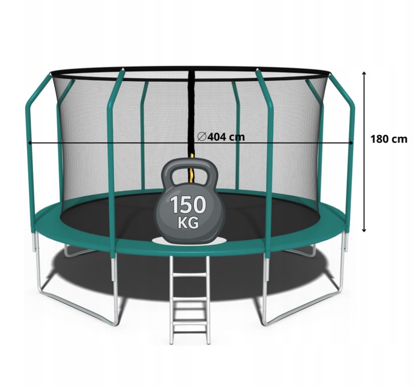 Trambulină de grădină Premium pentru copii cu plasă interioară 13FT - Ø 404 cm