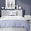 Biancheria da letto in cotone sateen - viola con motivo floreale