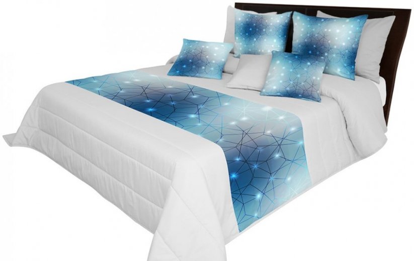Cuvertură de pat cu imprimeu albastru