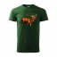 Tricou original din bumbac cu mânecă scurta pentru un vânător pasionat - Culoare: Verde, mărimea: L