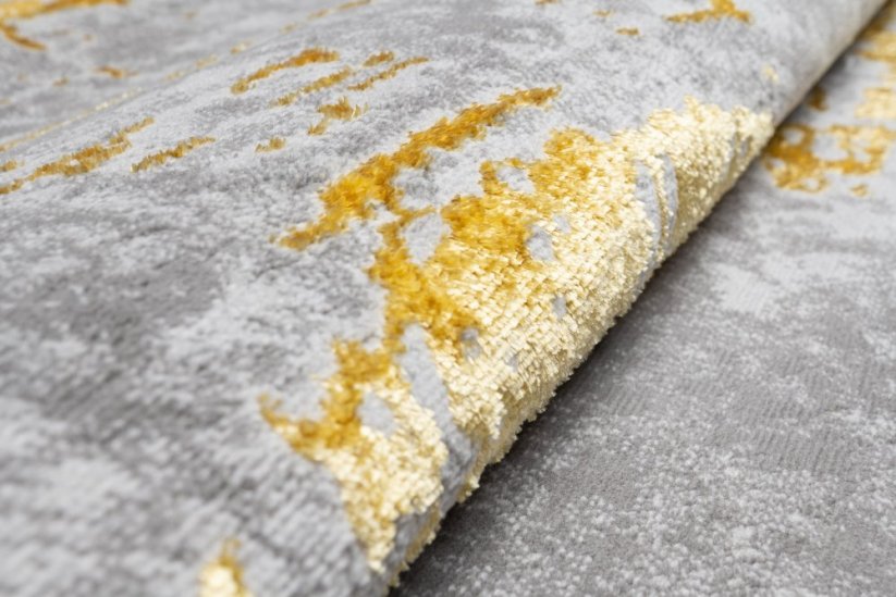 Moderní šedo-zlatý koberec do interiéru - Rozměr koberce: Šířka: 140 cm | Délka: 200 cm