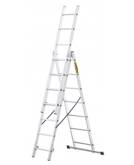 Multifunktionale Aluminium-Leiter, 3 x 7 Sprossen und 150 kg Belastbarkeit