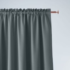 Sötétszürke Aura függöny, akasztószalaggal 180 x 280 cm