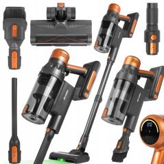Bezdrôtový tyčový vysávač 3 v 1 TURBOCYCLONE PRO4000 – s LED elektrokefou, HEPA filtrom a výkonom 500 W