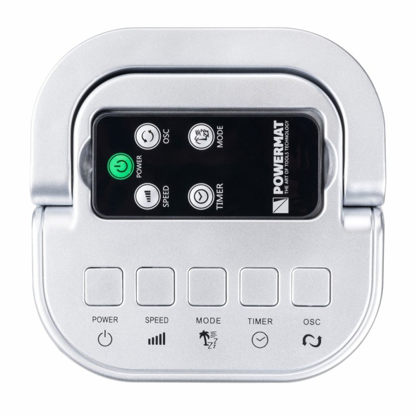 Vežový ventilátor s výkonom 90 W Powermat Grey Tower-120