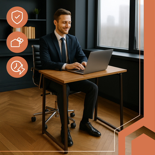 Klappbarer Arbeitstisch im Loft-Stil 80 x 45 cm