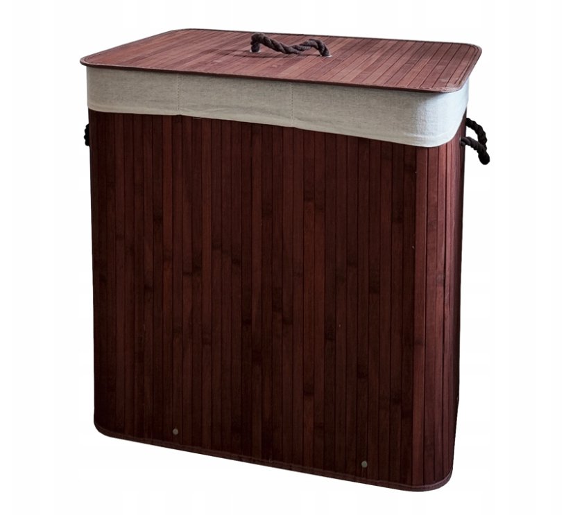 Wäschekorb aus Bambus - 3 Kammern, 150 l