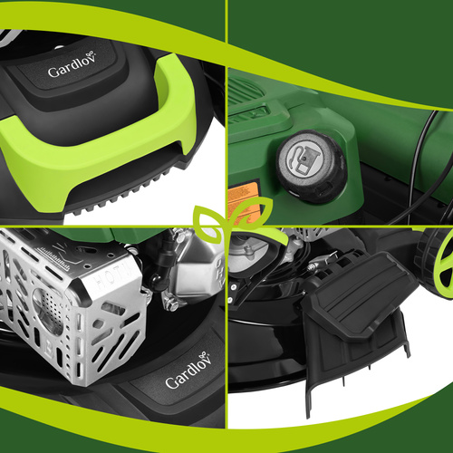 Benzínová sekačka na trávu GARDLOV DriveXPro 196 cm³ - dosah 51 cm, koš 60 l