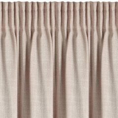 Nadčasový béžový závěs s jemným melanžovým efektem - řasící páska
