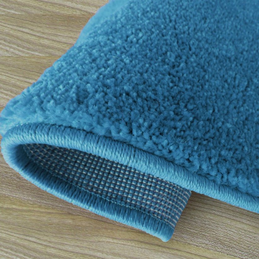 Kulatý koberec modré barvy - Rozměr koberce: Šířka: 120 cm | Délka: 120 cm
