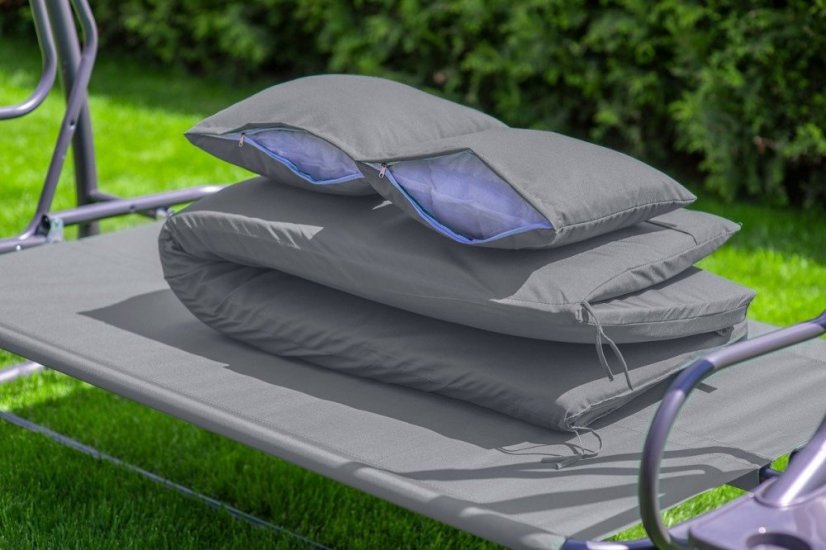 Verstellbare Gartenschaukel in Grau