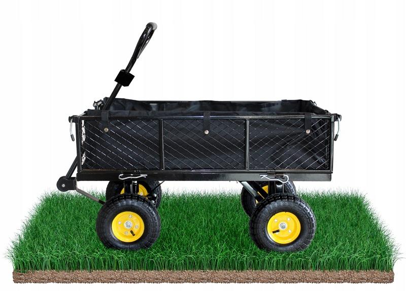 Praktischer Garten-Trolley 2in1 in schwarz 