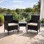 Mobili da giardino in rattan - set 2 sedie + tavolo